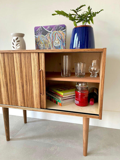 Handmade Zebrano Wood Sideboard - Supramobili