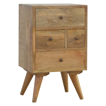 Nordic Designed 4 Drawer Petite Bedside