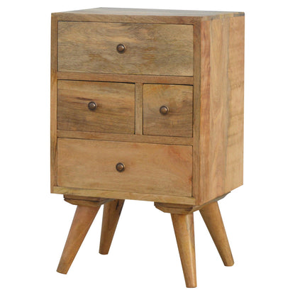 Nordic Designed 4 Drawer Petite Bedside